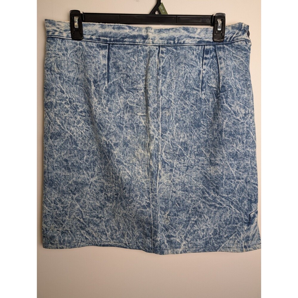 Konnie O 80’s Vintage Acid Wash Midi Length Pencil Skirt Size 36 Inch Waist